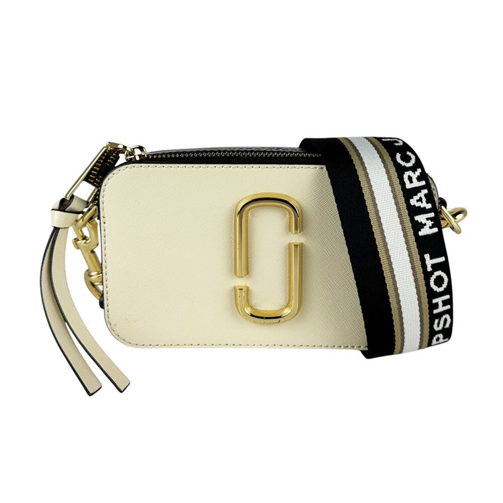 Marc Jacobs Snapshot Shoulder Bag, Coated Canvas, Ivory/Black, Women's, z11034